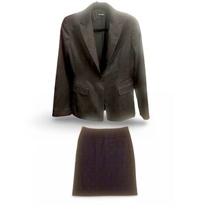 TAHARI Stretch Pattern Cotton Suit (Jacket & Skirt) - Size 4